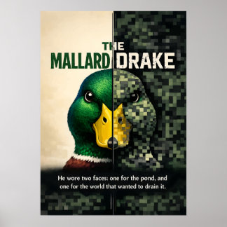 Poster Colvert Canard À Deux Visages Art