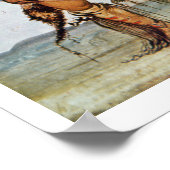 Poster Comanche guerrier avec un bouclier, lance et arc e (Coin)