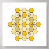 Poster Comb de miel Rangoli (Devant)