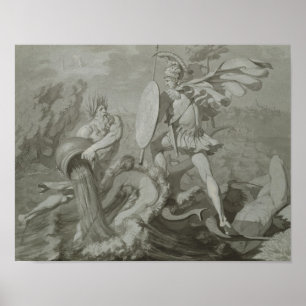 Poster Combat d'Achille avec la rivière Scamander