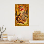 Poster combat de chat (Cuisine)