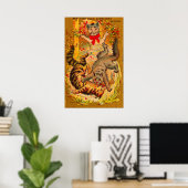 Poster combat de chat (Bureau à domicile)