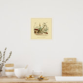 Poster Combat de Deux Raffines par JJ Garland (Cuisine)