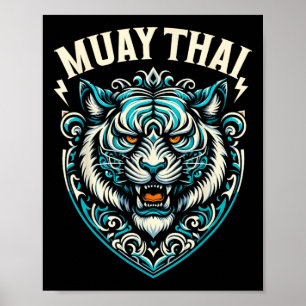 Poster Combat de rue Muay Thai Tiger Boxe thaïlandaise Ki