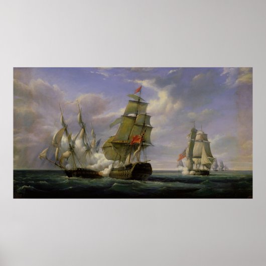 Poster Combat entre la frégate française "La Canonnière" (Devant)