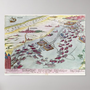 Poster Combat naval au large des côtes de La Haye