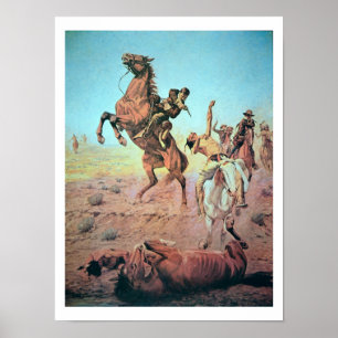 Poster Combat pour le trou d'eau (litho de couleur)