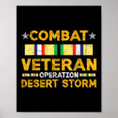 Poster Combat Tempête du désert Vétéran Service de guerre (Devant)