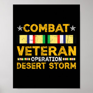 Poster Combat Tempête du désert Vétéran Service de guerre