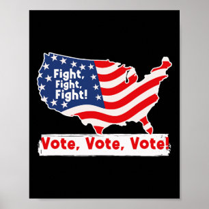 Poster Combat Vote Pour Élection Présidentielle Trump