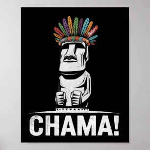 Poster Combattant Chama Mma Fan Jjb Boxe Muay Thai Kickbo