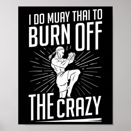 Poster Combattant de formation de Muay Thai Kickboxing Dé (Devant)