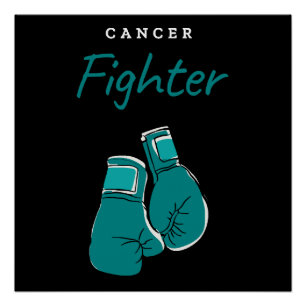 Poster combattant du cancer, sarcelle