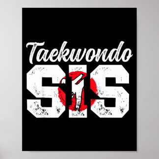 Poster Combattante de Taekwondo Sœur de Taekwondo