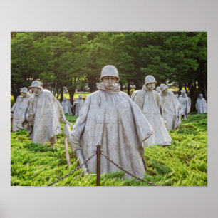 Poster Combattants de Guerre de Corée commémoratifs