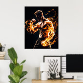 Poster Combattants des arts martiaux mixtes (Bureau à domicile)