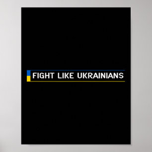 Poster Combattez comme les Ukrainiens Ukrainien Zelensky