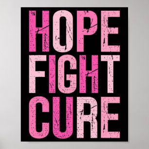 Poster Combattez Hope Cure En Octobre Nous Portons Pink B