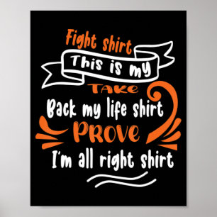 Poster Combattre ça c'est ma reprise ma vie prouver Je su