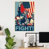 POSTER COMBATTRE ! COMBATTRE ! COMBATTRE ! (Bureau à domicile)