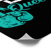 Poster Combattre Comme La Reine Turquoise Gants de boxe C (Coin)