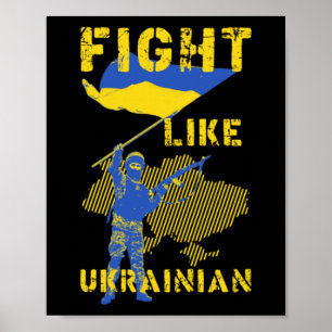 Poster Combattre comme l'ukrainien