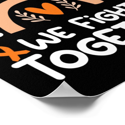 Poster Combattre ensemble la leucémie de sensibilisation (Coin)