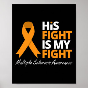 Poster Combattre Est Mon Combat Ms Sensibilisation Orange