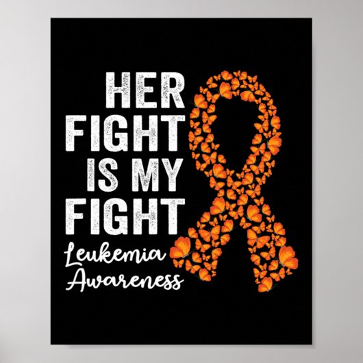 Poster Combattre est mon combat Orange Support Leukemia L (Devant)