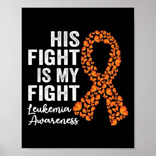 Poster Combattre est mon combat Orange Support Leukemia L (Devant)
