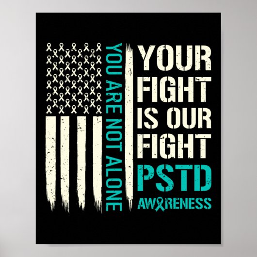 Poster Combattre est notre combat - Ptsd Sensibilisation (Devant)