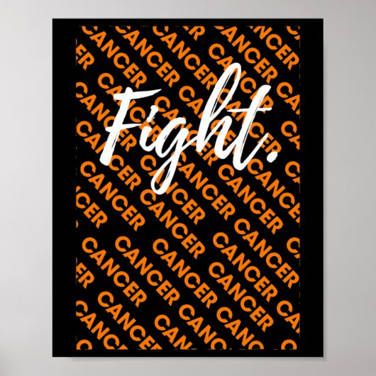 Poster combattre la leucémie ensemble sensibilisation au (Devant)