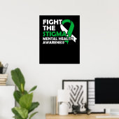 Poster Combattre La Stigmatisation. Sensibilisation à la (Bureau à domicile)