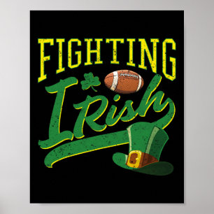 Poster Combattre le football irlandais Vintage pour les e