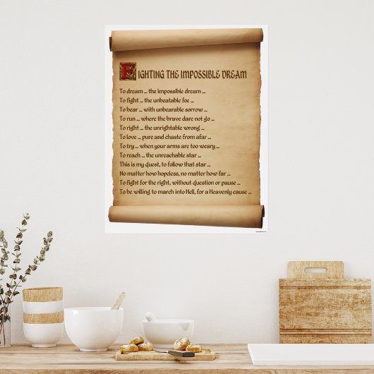 Poster Combattre le rêve impossible #1 (Cuisine)