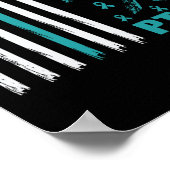 Poster Combattre Le Ruban Turquoise Ptsd Et Son Indicateu (Coin)