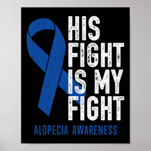 Poster Combattre Mon combat Soutien Familial Alopecia Are