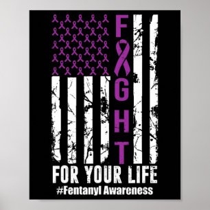 Poster Combattre pour votre vie Surdose de sensibilisatio