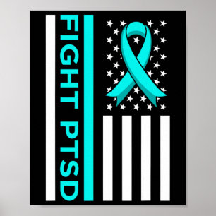Poster Combattre Ptsd Sensibilisation Au Stress Drapeau U