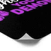 Poster Combattre vos démons Gants de boxe en ruban violet (Coin)