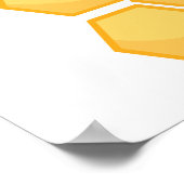 Poster combe à miel d'abeille et de ruche (Coin)