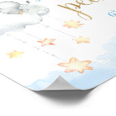 Poster Combien d'arachides bleu baby shower d'éléphant d' (Coin)