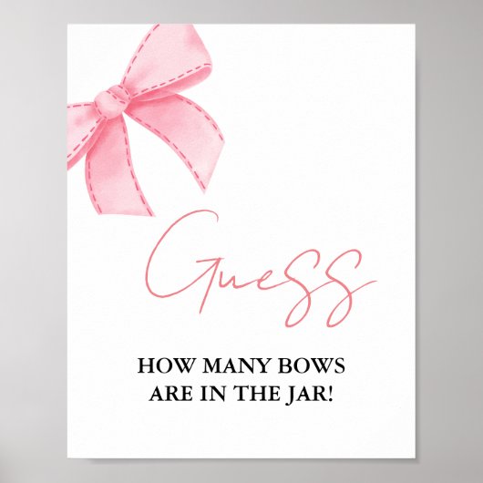 Poster combien d'arc sont dans le pot Bow nuptiale douche (Devant)