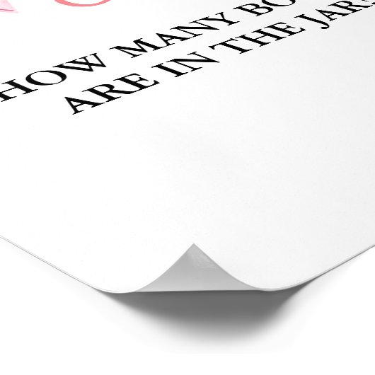 Poster combien d'arc sont dans le pot Bow nuptiale douche (Coin)