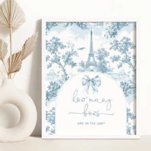 Poster Combien d'arcs Toile de Jouy Paris Jeu français