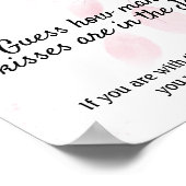 Poster Combien de Baisers ? - Aquarelle rose (Coin)