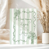 Poster Combien de baisers douche de mariée Whimsical