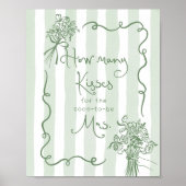 Poster Combien de baisers douche de mariée Whimsical (Devant)