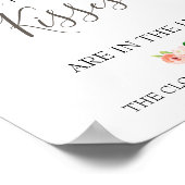 Poster Combien de baisers jeu de fête de mariage (Coin)