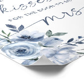 Poster Combien de baisers Jeu Dusty Blue pour la douche d (Coin)
